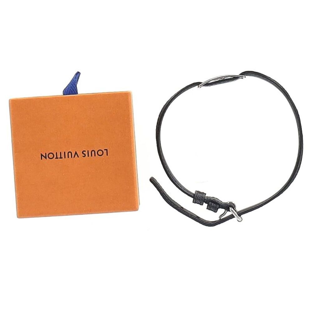 Louis Vuitton Damier Graphite Sign It Bracelet in Black Leather - Picture 3 of 6